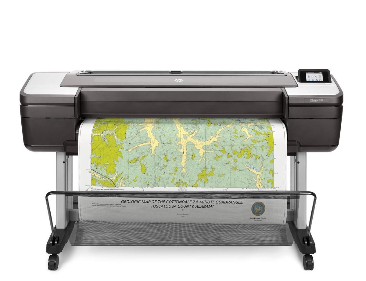 HP DesignJet T1700 plotter ofis ortamında