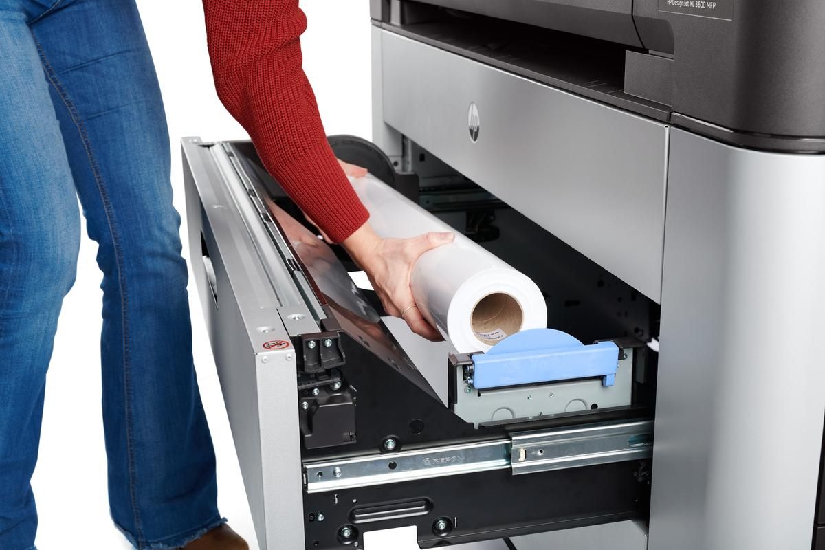 HP DesignJet XL 3600 kağıt yükleme